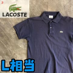 T6001 LACOSTE ポロシャツ　ワンポイントロゴ　古着