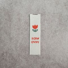 タグ 布タグ ハンドメイド チューリップ シンプル 手書き 10枚セット T