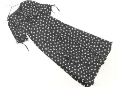 MAJESTIC LEGON マジェスティックレゴン 花柄 マキシ ワンピース sizeM/黒 ■◆ レディース