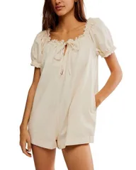 【送料無料】 フリーピープル レディース ジャンプスーツ トップス Daisy Denim Babydoll Romper Vanilla