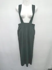 ◇ apart by lowrys ハイウエスト シンプル ロング ジャンパースカート サイズF ダークグレー系 レディース P  【1404040017742】