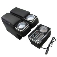 トヨタ ハイエース 200系 コンソールボックス 運転席 助手席 アームレスト USBポート TYPE-Cポート LED付き ドリンクホルダー付 (トクトヨ)Tokutoyo