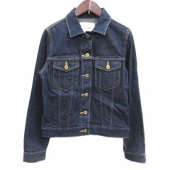 美品 アンジェリーナ デニムジャケット 胸・サイドポケット 厚手