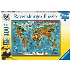 ラベンスバーガー(Ravensburger) ジグソーパズル 300ピース どうぶつ世界地図 9歳から 13257 1のサムネイル