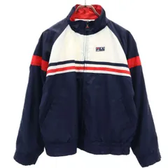 フィラ 90s オールド ナイロンジャケット L ネイビー FILA メンズ 古着 【240321】