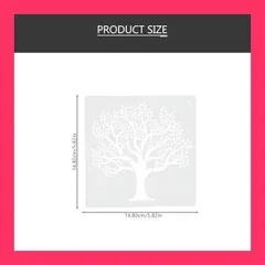 【スタッフおすすめ！】VILLCASE 12シーツ枚ライフツリー ステンシル 用ホロウデザイン型 描画テンプレート 絵描き道具 壁面装飾やアート制作になペイントテンプレート やに対応 繰り返し使用可能なクリエイティブツール