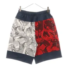 A BATHING APE (アベイシングエイプ) ×TOMMY JEANS REVERSIBLE SHORT トミージーンズ リバーシブル ショーツ ハーフパンツ ネイビー/レッド/グレー