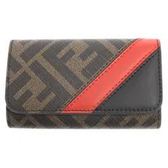 FENDI (フェンディ) FFロゴ 6連ファブリックキーケース 7AP011 ブラウンのサムネイル