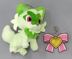 [중고] 열쇠 고리 냐오하 마스코트 & 나카요시 리본풍 매력 [Switch 소프트 포켓 몬스터 스칼렛 바이올렛 + 제로의 보물] 포켓몬 센터 구입 특전