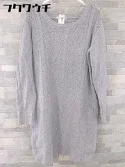 ◇ SHOO・LA・RUE シューラルー 長袖 膝丈 ニット ワンピース グレー系 レディース  【1103180002419】