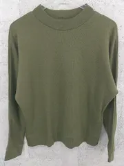 ◇ green label relaxing UNITED ARROWS ボトルネック 長袖 ニット セーター カーキ * 1002798830585 【中古】 【1002798830585】