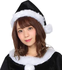 クリスマス サンタ コスプレ 小物 衣装 サンタ帽子 ブラック サンタ 帽子 クリスマス コスプレ コスチューム 衣装 仮装 小物 グッズ 黒 ブラック ライブ イベント パーティー フェス