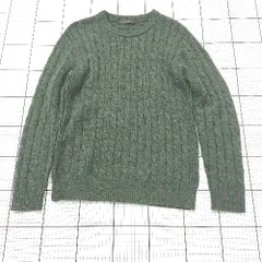 ◇ ⊇ センス オブ プレイス バイ アーバンリサーチ シンプル系 長袖 ニットセーター サイズM ダークグリーン系 メンズ E  【1508060018403】