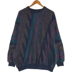 古着 ツンドラ TUNDRA 総柄 3Dニットセーター カナダ製 メンズXL相当/eaa501119