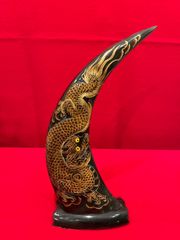 龍神コレクション・辰年のあなたへ【龍　水牛の角　彫刻　彫り物】