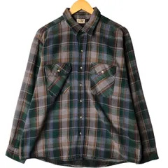 古着 90年代 ファイブブラザー Five Brother 長袖 フランネルチェックシャツ USA製 メンズXL相当 ヴィンテージ/eaa581729