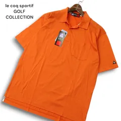 【新品 未使用】 le coq sportif GOLF COLLECTION ルコック ゴルフ 春夏 COOLGEAR★ ロゴ刺繍 半袖 ポロシャツ Sz.M メンズ