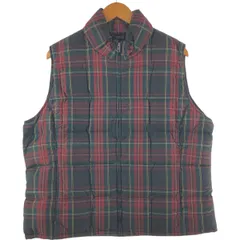 古着 エディーバウアー Eddie Bauer チェック柄 グースダウンベスト メンズXL相当/eaa498069
