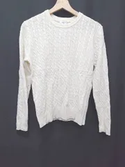 ◇ ⊇ URBAN RESEARCH DOORS ケーブル編み 長袖 ニット セーター サイズM オフホワイト レディース E  【1411070009975】