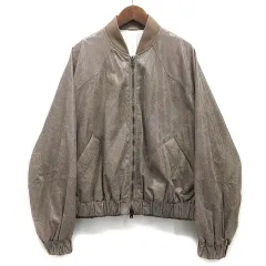 ブルネロクチネリ BRUNELLO CUCINELLI モニーレ トリム レザー ボンバージャケット ブルゾン 2021SS ブラウン 40 MPETA2531 美品のサムネイル