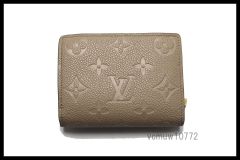 RFIDタグ近年希少美中古■LOUIS VUITTON モノグラムアンプラント ポルトフォイユクレア レザー 2つ折り財布 ルイヴィトン■0725uo1358-7K