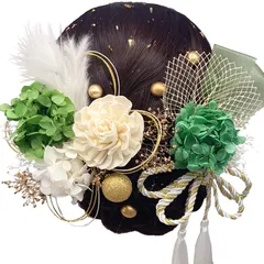 造花 リボン 和装 かすみ草 ヘアアクセサリー 和玉 羽 造花飾り ドライフラワー 結婚式 袴 浴衣 手作り 七五三 卒業式 着物 振袖 水引 T5033 髪飾り 成人式 9色展開 [JZOON]