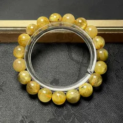 逸品 EU製 ★極!極満針ルチルクォーツ★ブレスレット パワーストーン 天然石B 綺麗 金運 お守り  10.3-10.7mm ZB9442