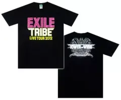【中古】Tシャツ(男性アイドル) EXILE TRIBE ツアーTシャツ ブラック Mサイズ 「EXILE TRIBE LIVE TOUR 2012 ～TOWER OF WISH～」