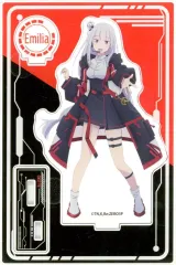 【中古】アクリルスタンド・アクリルパネル エミリア コラボ書き下ろし アクリルスタンド 「Re：ゼロから始める異世界生活×ラウンドワン」