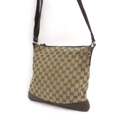 GUCCI / グッチ ■GGキャンバス　クロスボディ　ショルダーバッグ　ブラウン 145857 - 2123 【バッグ/バック/BAG/鞄/カバン】 ブランド【中古】 