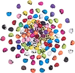 PH PandaHall 約120個 スカル 樹脂ビーズ 髑髏ビーズ ドクロビーズ 丸大ビーズ アクセサリー クラフト資材 手芸材料 部品 ハンドメイド 混合色