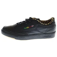 WACKO MARIA (ワコマリア) ×REEBOK 25SS CLUB C 85 VINTAGE LEOPARD リーボック ヴィンテージレオパード ローカットスニーカー ブラック US8/26cm