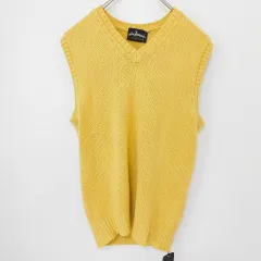 スカリオーネ air jumper by SCAGLIONE シルク ニット ベスト Vネック イエロー 889582ssのサムネイル