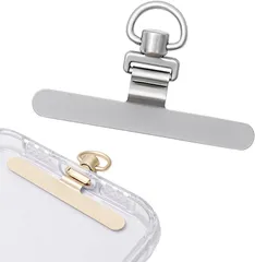 All Bright AllBright ストラップホルダー スマホ タグパッチ 落下防止 切れない 浮きにくい(シルバー)