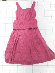 ◇ ⊂ セラビ 柄入り ノースリーブ ミニ丈 ワンピース サイズ9 ワインレッド系 レディース E  【1508060017307】のサムネイル