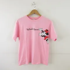 ディズニー Disney STORE Tシャツ 半袖 ミニーマウス プリント ピンク L *A547