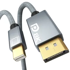 8k Mini Displayport to Displayport ケーブル双方向Mini DisplayPort-DisplayPort 1.4 変換 ケーブル(Mini DP - DP1.4)AGFINEST 【32.4Gbps8K@60Hz 4
