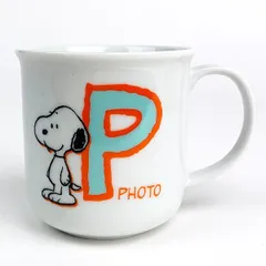 スヌーピー イニシャルマグカップ コップ(P)キッチンSNOOPY