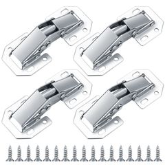 蝶番 4個セット スライド丁番補修・固定 鋼製丁番 ドアヒンジ キャビネットヒンジ 窓ヒンジ 窓/ドア/靴箱/キャビネット用固定金具隠しヒンジの修理