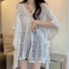 ニットソー レディース トップス 夏 サマーニット シースルー 透かし彫り Tシャツ 上着 アウター プルオーバー Vネック 半袖 無地 カジュアル きれいめ 大人可愛い おしゃれ ファッション 新作 重ね着 レイヤード ゆったり huanyi26