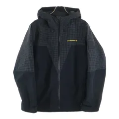 JACKWOLFSKIN (ジャックウルフスキン) ロゴ刺繍マウンテンパーカー ジップアップジャケット フーディー ブラック 20EB004735