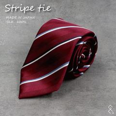 【日本製！高品質柄ネクタイ】在庫1点早い者勝ちです♥＼やっぱこれだね！定番のストライプネクタイ／しっかりした生地で手に取った瞬間わかる高品質。縫製もとてもきれいです♥入園・入学式などのドレスアップにおすすめネクタイです(*´︶`*)！