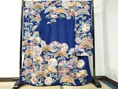 平和屋着物○紅型 振袖 吉祥風景花文 正絹 逸品 AAAZ7197ck