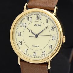 未使用級/電池交換済】SEIKO ALBA クォーツ ローマ数字 稼働品 - メルカリ