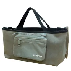 新品 COREFLEX ベビーカーバッグ 大容量 ベビーカー用バッグ ポーチ付き 多機能小物入れ メッシュポケット (グレー)