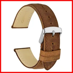 【特価商品】24mm 23mm カーフレザー 22mm 21mm 20mm 腕時計交換ベルトブラウン 19mm 18mm 調整工具とバネ棒付き 本革時計バンド [WOCCI]