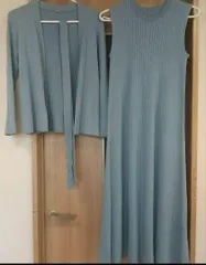 【美品】Mila Owen ミラオーウェン リブワンピース カーディガン付き 3点セット M相当