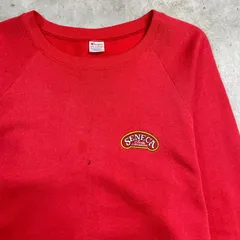 80年代 USA製 トリコタグ Champion チャンピオン スウェットシャツ SENECA 企業ロゴ刺繍 メンズXL相当 