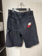 supreme ✖︎ nike デニムショーツ ホワイト ハーフパンツ　34 本物保証 /関税・送料無料】Supreme x Nike Denim Short