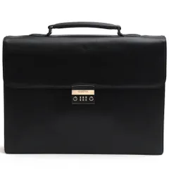 極美品✨ゴールドファイル ビジネスバッグ ブリーフケース レザー ロック金具 黒 ゴールドファイル ブリーフケース オックスフォード レザー